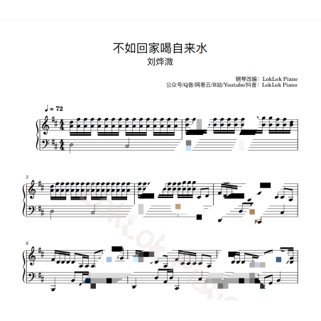 Better to go home and drink tap water Piano Sheet Music