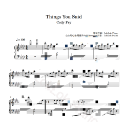 Things You Said Piano Sheet Music