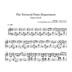 The Tortured Poets Department Piano Sheet Music