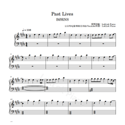 Past Lives Piano Sheet Music