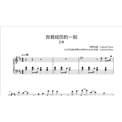 The Moment You and I Live Through Piano Sheet Music,  Faye Wong Piano Notes